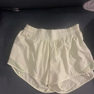 Lululemon Athletica Women's Highlighter Yellow Athletic Shorts
